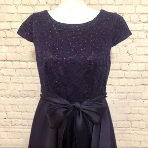 Shelby Nites Formal High-Low Dress, purple, sz 6